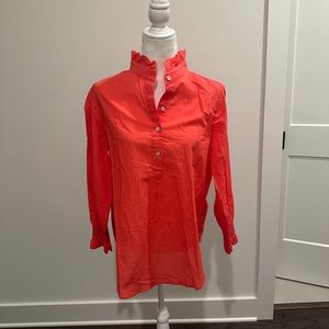 Tuckernuck Coral Teagan Popover Blouse Sz M